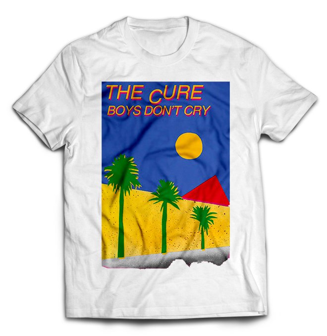 Белая футболка Cure, the с принтом Boys Dont Cry