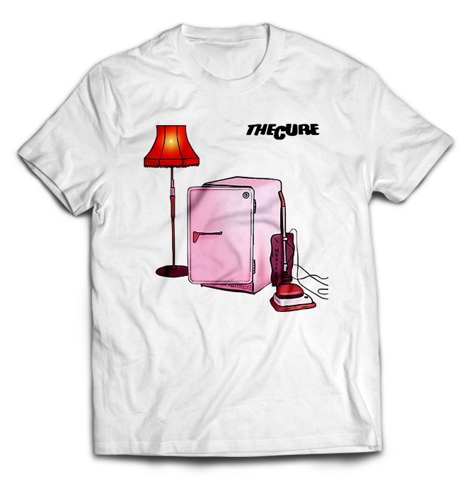 Белая футболка Cure, the с принтом Hoover