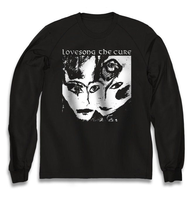 Чёрный свитшот Cure, the с принтом Lovesong
