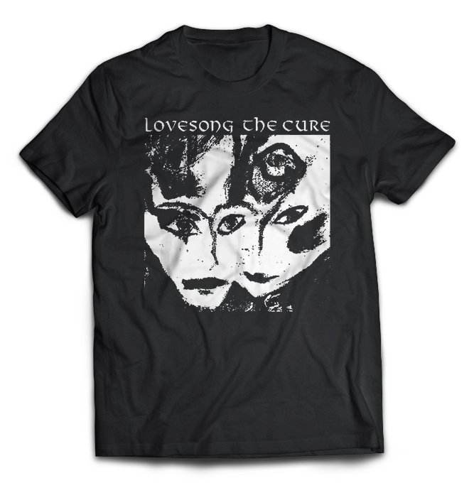 Чёрная футболка Cure, the с принтом Lovesong