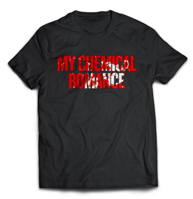 Чёрная футболка My Chemical Romance с принтом My Chemical Romance арт:110937