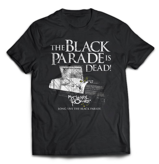 Чёрная футболка My Chemical Romance с принтом Long Live the Black Parade