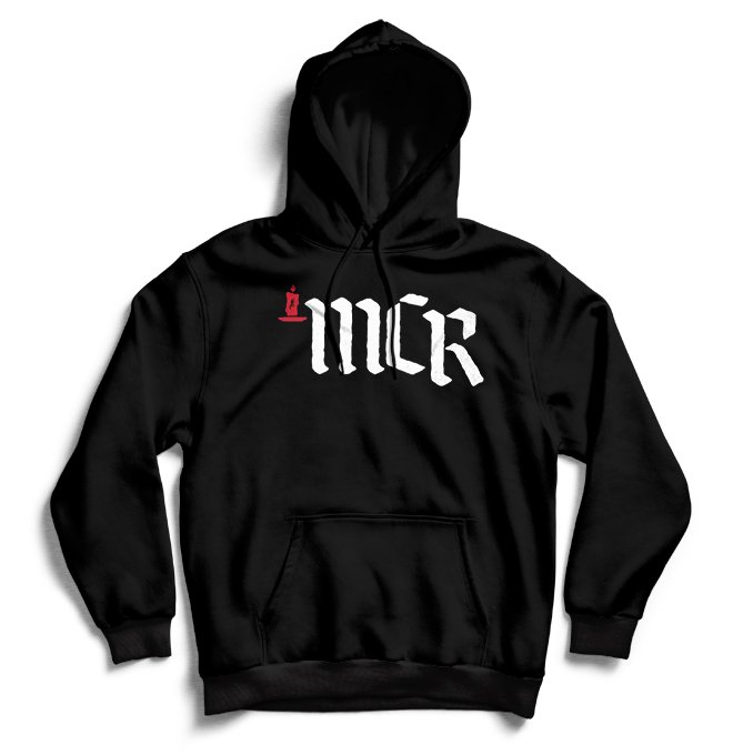 Чёрный худи My Chemical Romance с принтом MCR