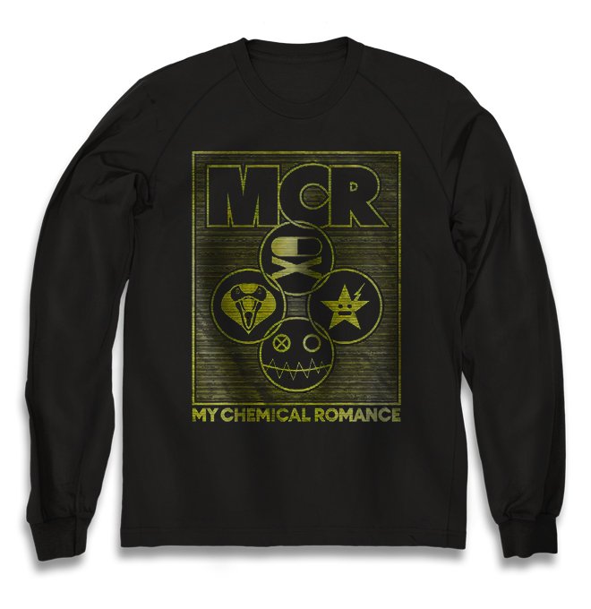 Чёрный свитшот My Chemical Romance с принтом MCR