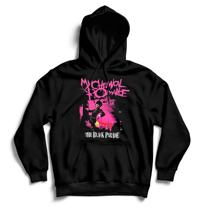 Чёрный худи My Chemical Romance с принтом The Black Parade