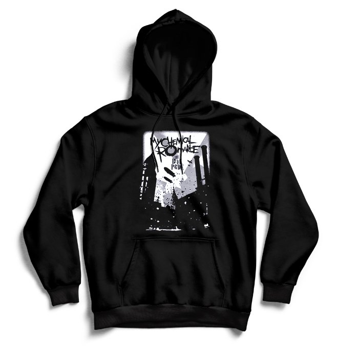 Чёрный худи My Chemical Romance с принтом The Black Parade
