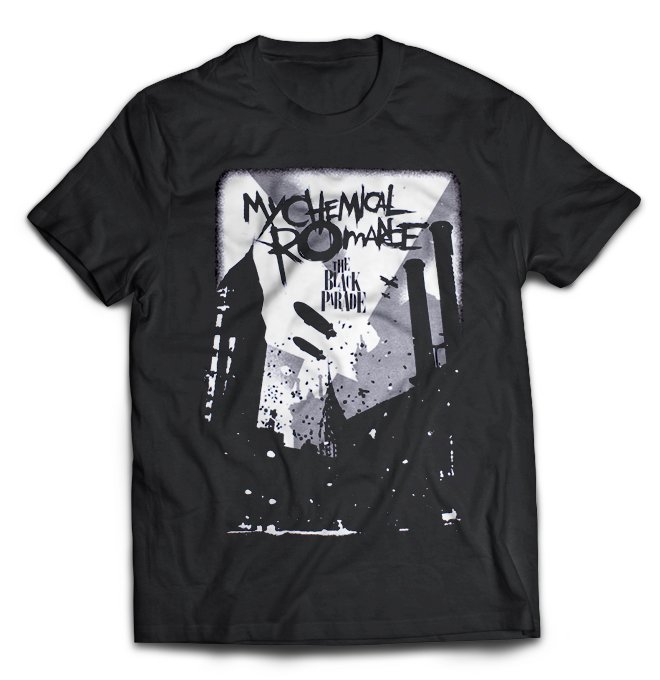 Чёрная футболка My Chemical Romance с принтом The Black Parade