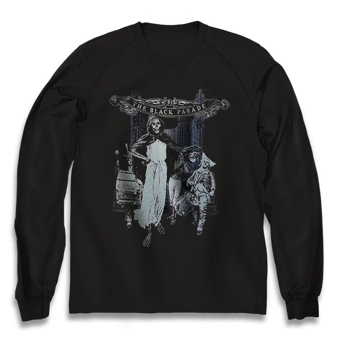 Чёрный свитшот My Chemical Romance с принтом The Black Parade