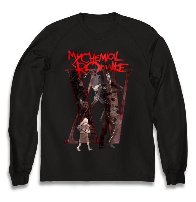 Чёрный свитшот My Chemical Romance с принтом XV