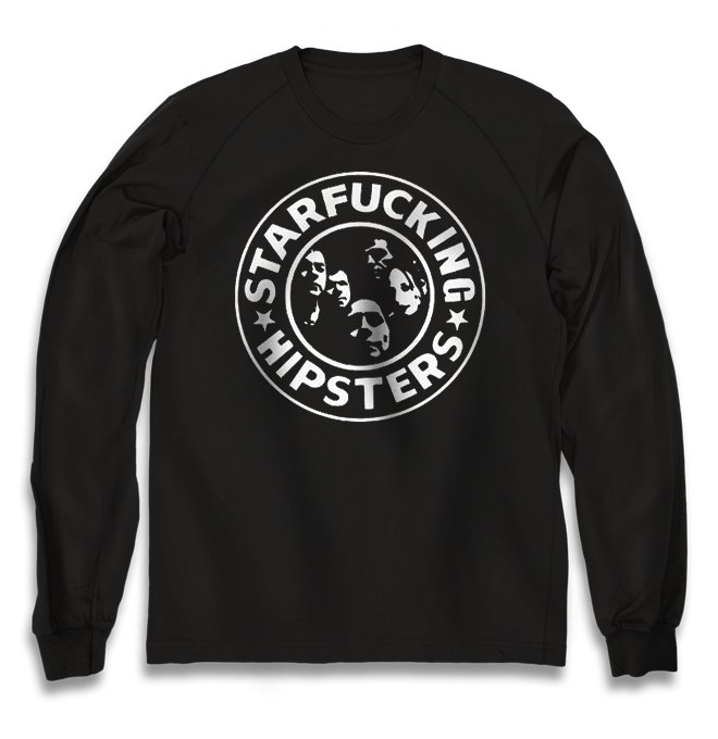 Чёрный свитшот Star Fucking Hipsters с принтом Star Fucking Hipsters арт:110816