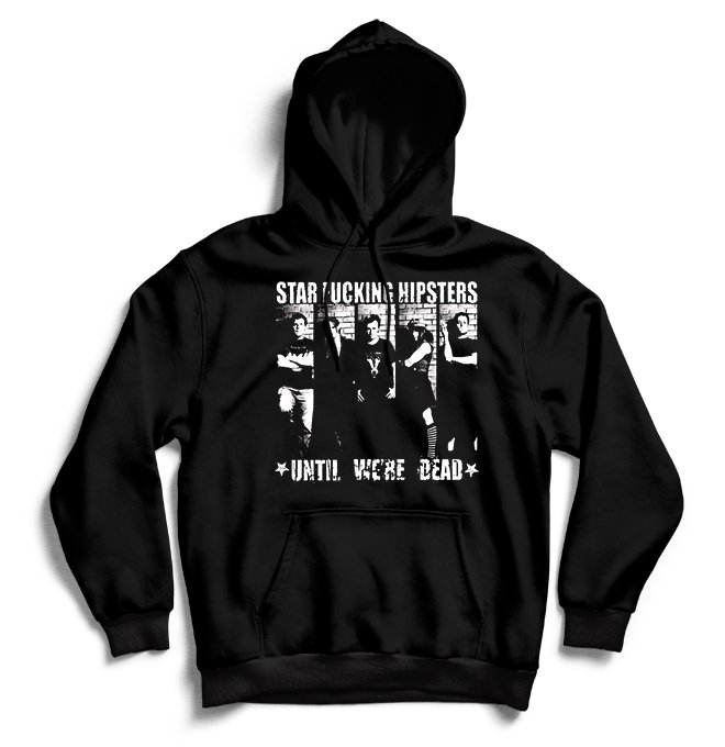 Чёрный худи Star Fucking Hipsters с принтом Until Were Dead